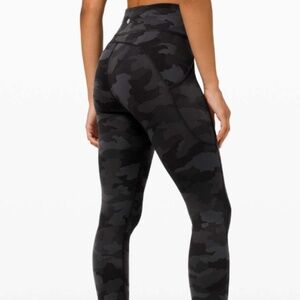 Lululemon HR Invigorate Leggings, 25 inch, Incognito Camo Multi, Sz 6